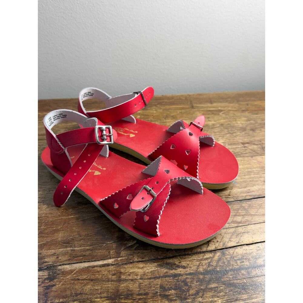 Sun-San Sweetheart Red Sandals Girl's size 3 New - Picture 2 of 7